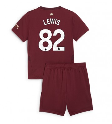 Manchester City Rico Lewis #82 Tercera Equipación Niños 2024-25 Manga Corta (+ Pantalones cortos)